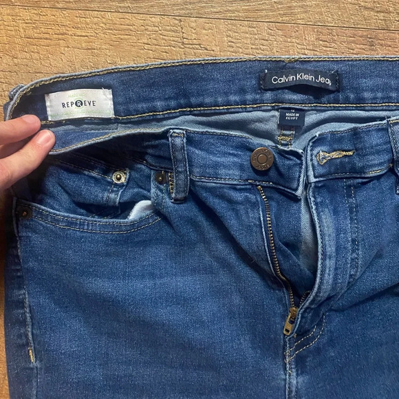 *SOLD* Calvin Klein Repreve High Rise/Waisted Skinny Ankle Denim Jeans Size 12 - Picture 3 of 7